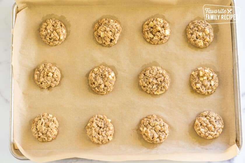 baked cookies on a baking sheet