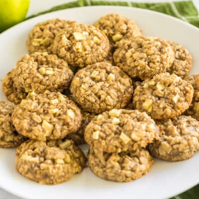 Apple Oatmeal Cookies on a plate