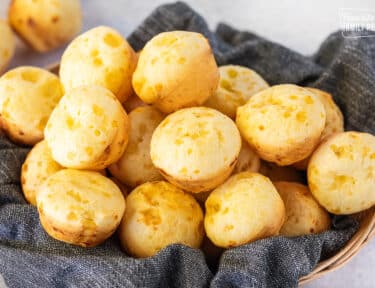 Basket of Brazilian Cheese Bread.