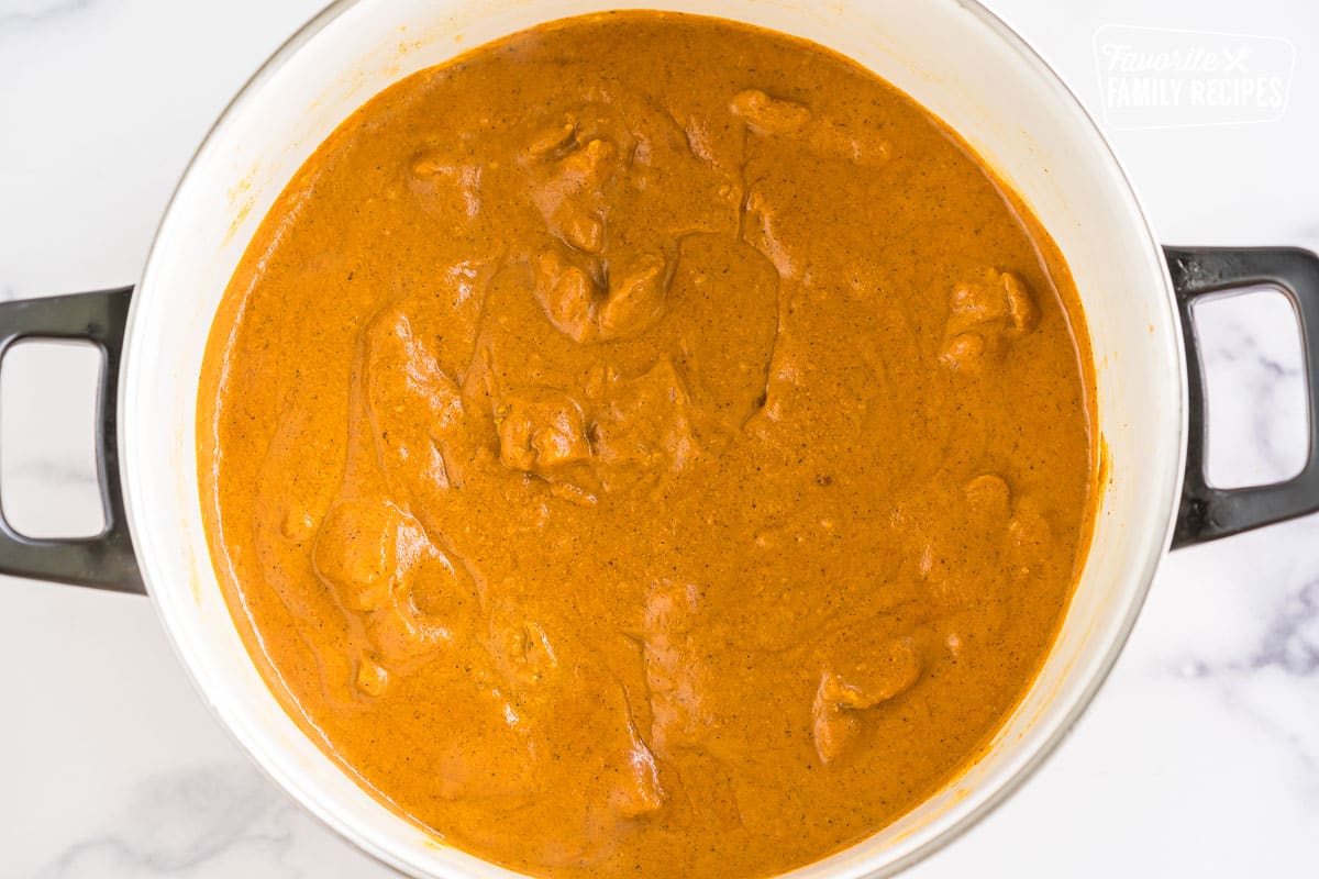 Butter Chicken in a pot