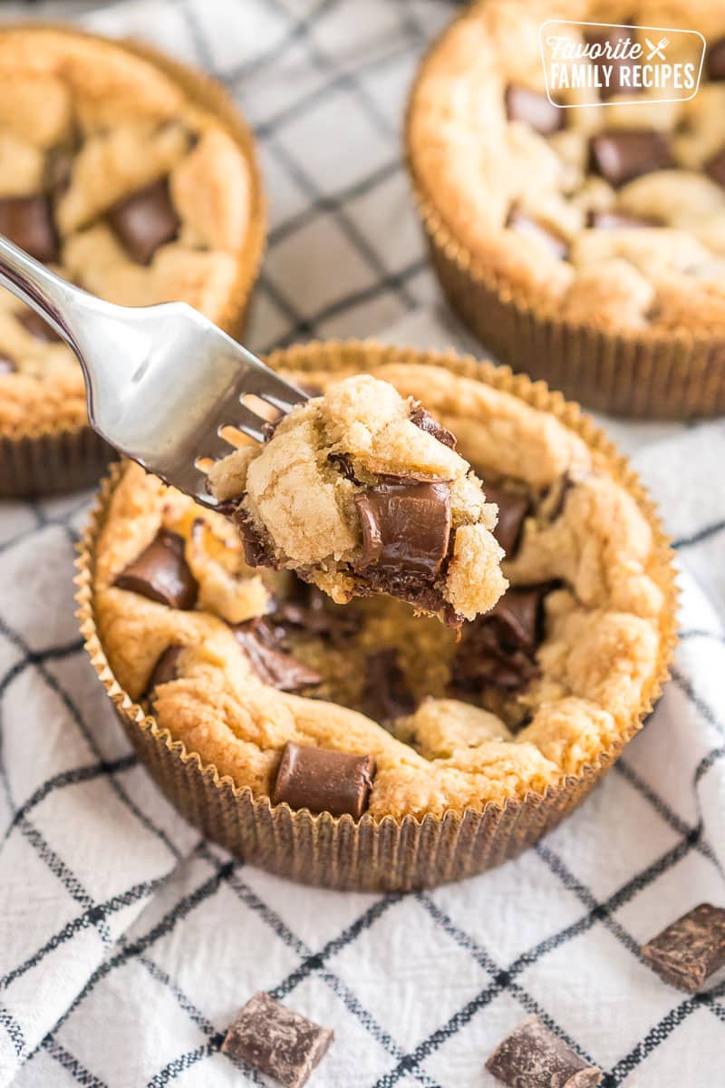 Fork taking a bite out of a Jack Jack Cookie Num Num