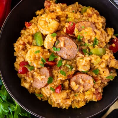 Jambalaya in a bowl.