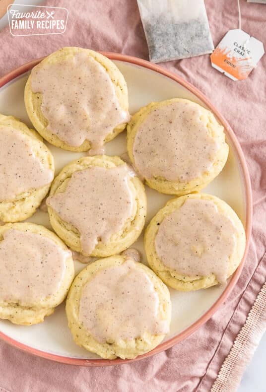 Chai sugar cookies on a plate - recipe from Taylor Swift