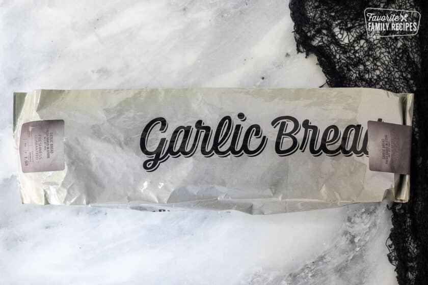 Baked Garlic Bread in a pouch.