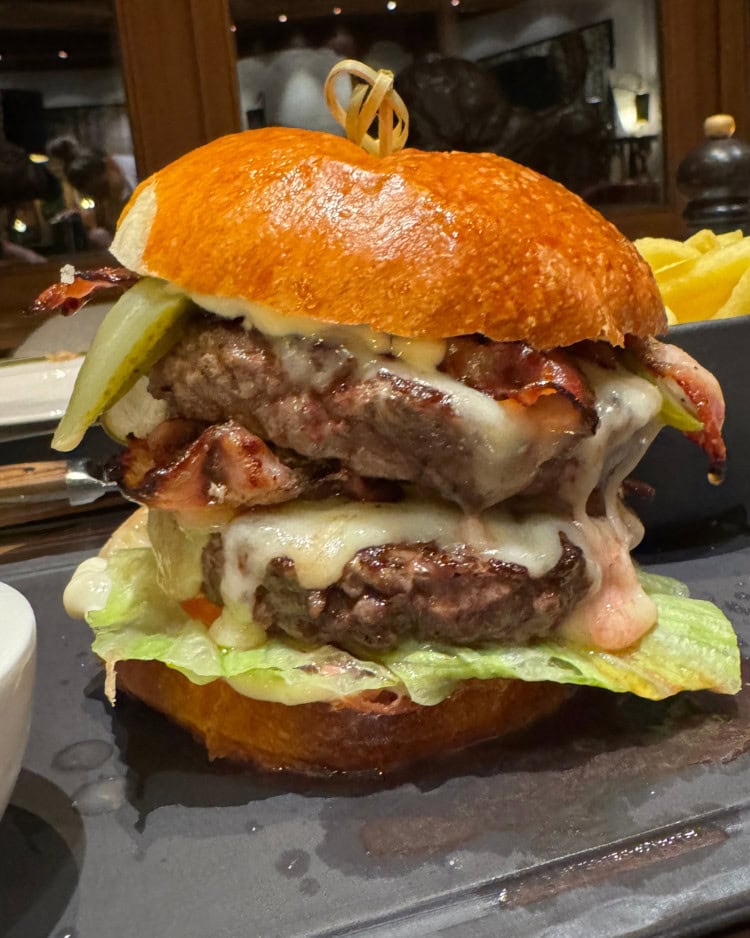 Raclette burger from Switzerland