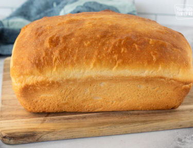 Loaf of baked bread.