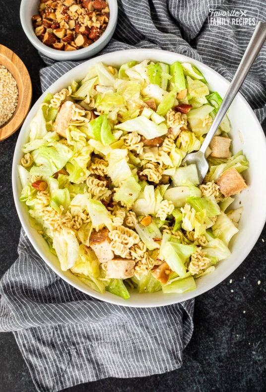 Fork with Ramen Noodle Salad (Pai Mai).